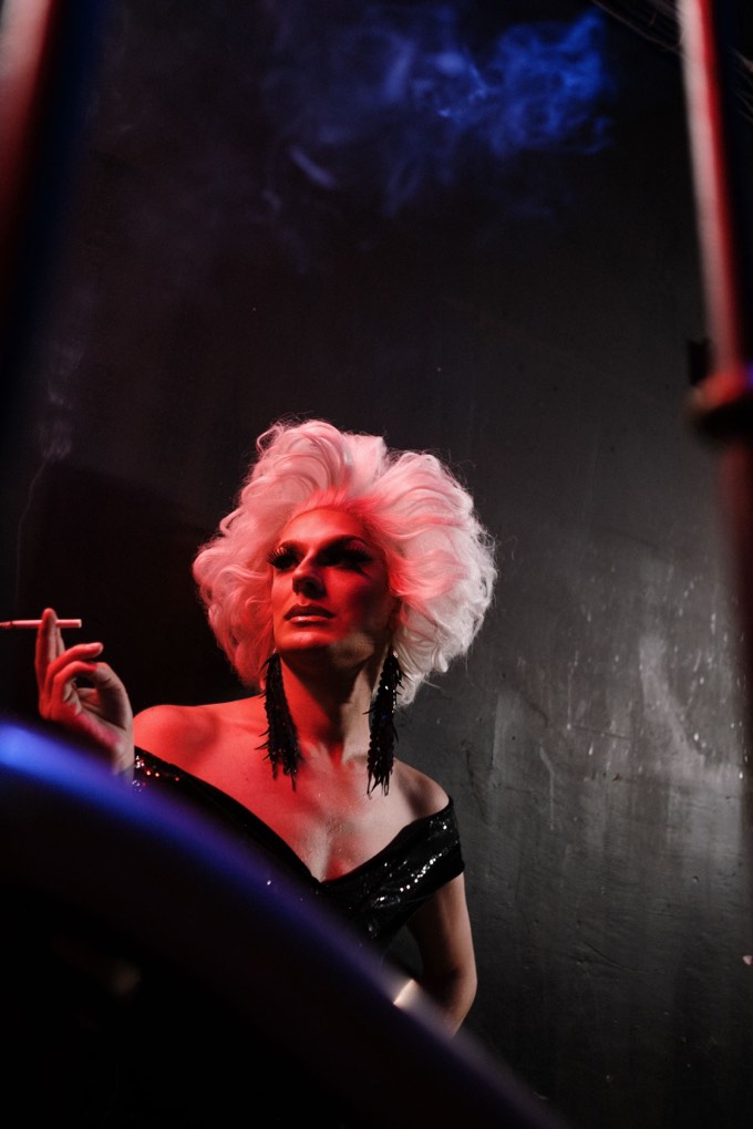 Kiki Kilowatt, drag performer on Canal Street, Manchester
